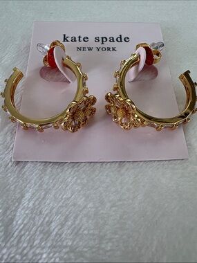 Kate Spade Fleurette Hoop Earrings